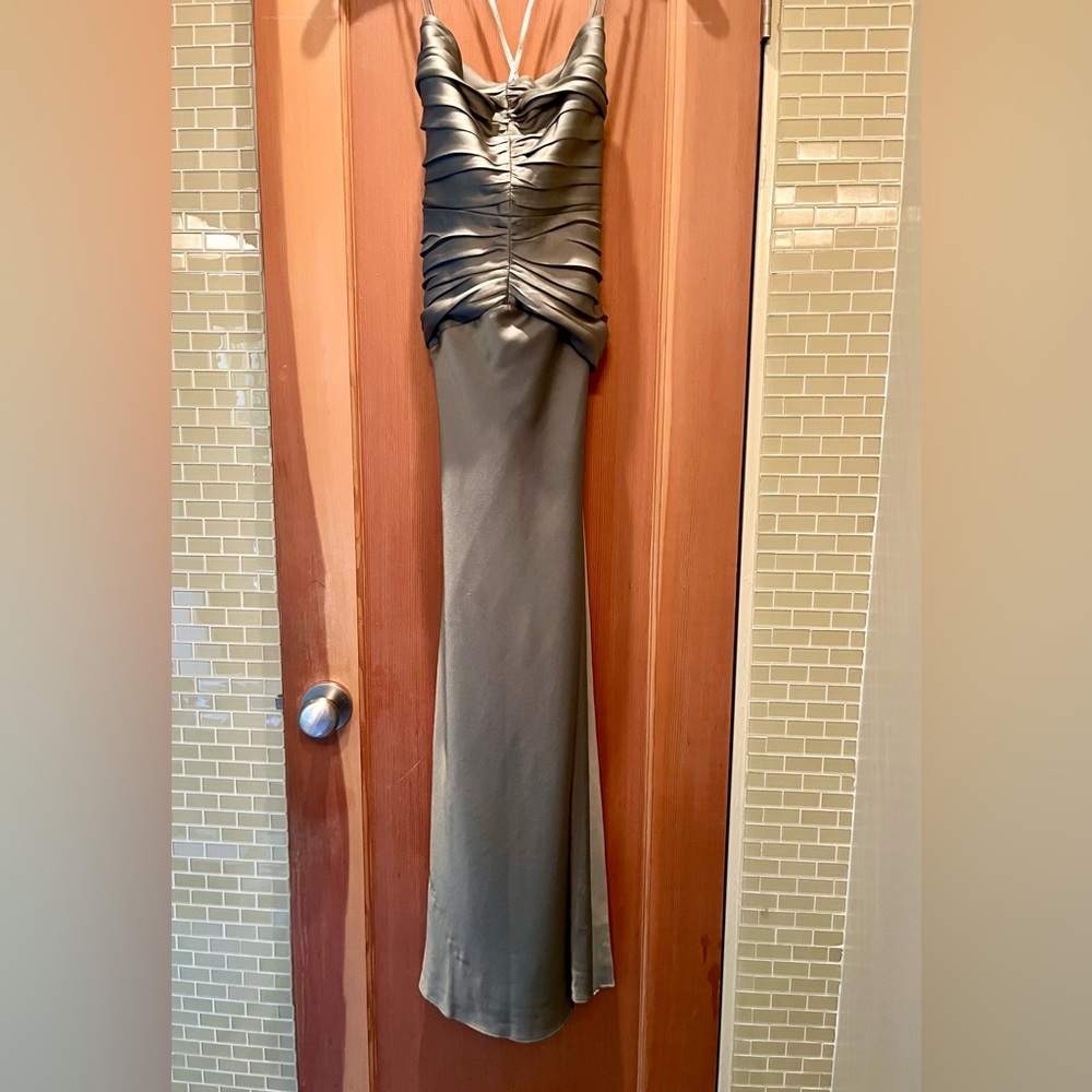 Shona Joy Ruched Bodice Luxe Dress Size 12 - Picture 4 of 7